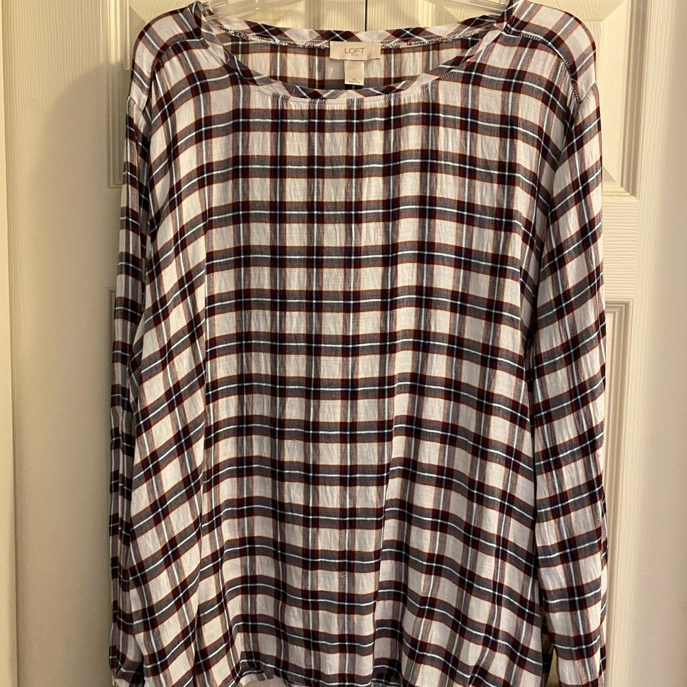 Loft Light weight Plaid Shirt